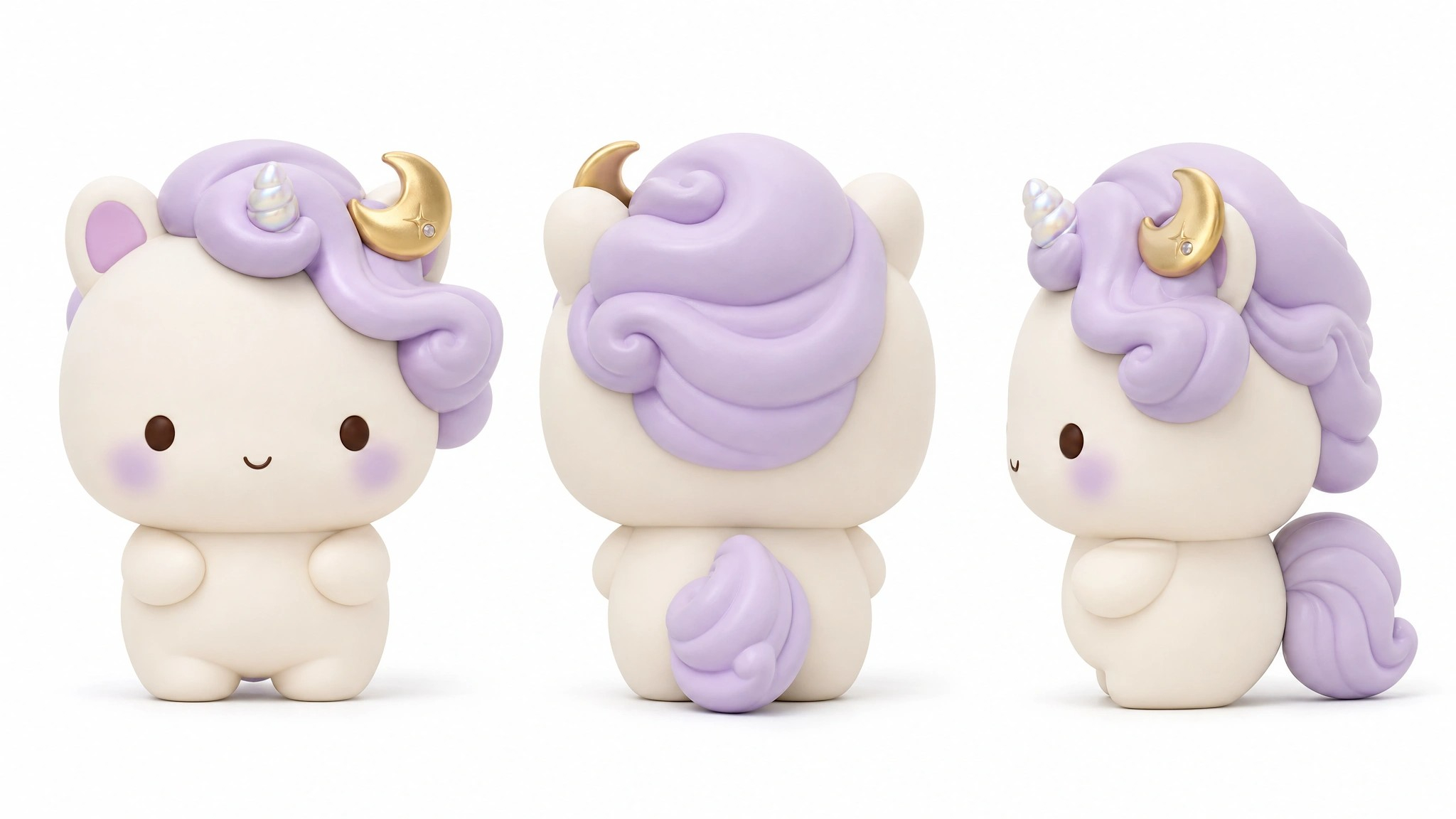 PUFFICORN 角色 Moon Dream 三視圖