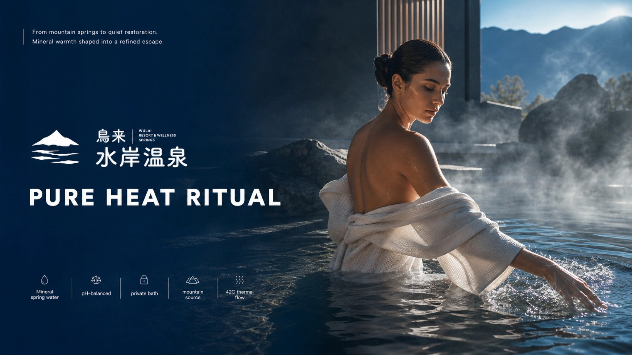 烏來水岸溫泉 — PURE HEAT RITUAL 主視覺
